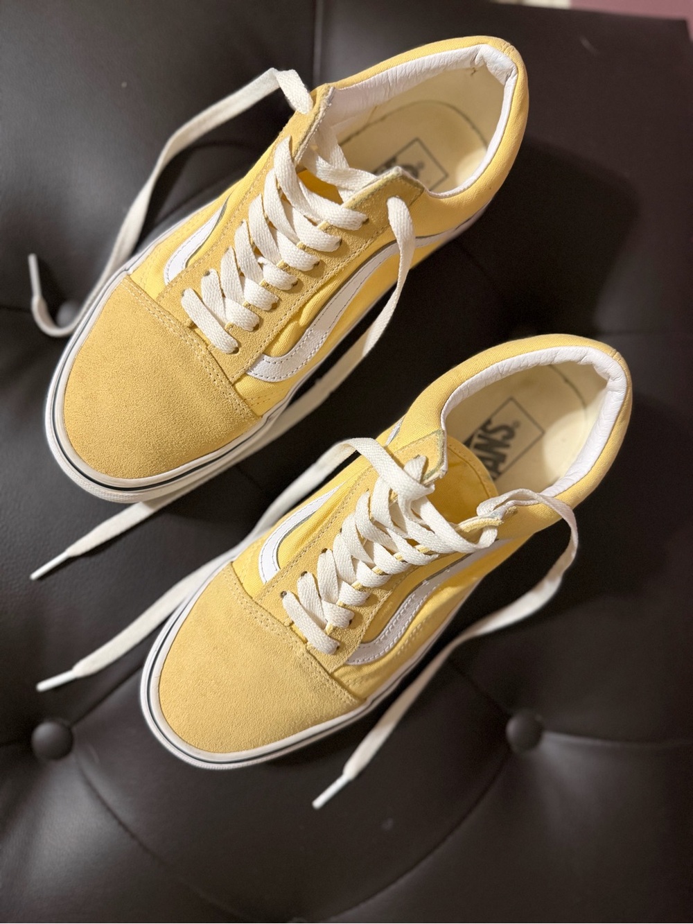 Classic Low-Top Suede Vans in Yellow